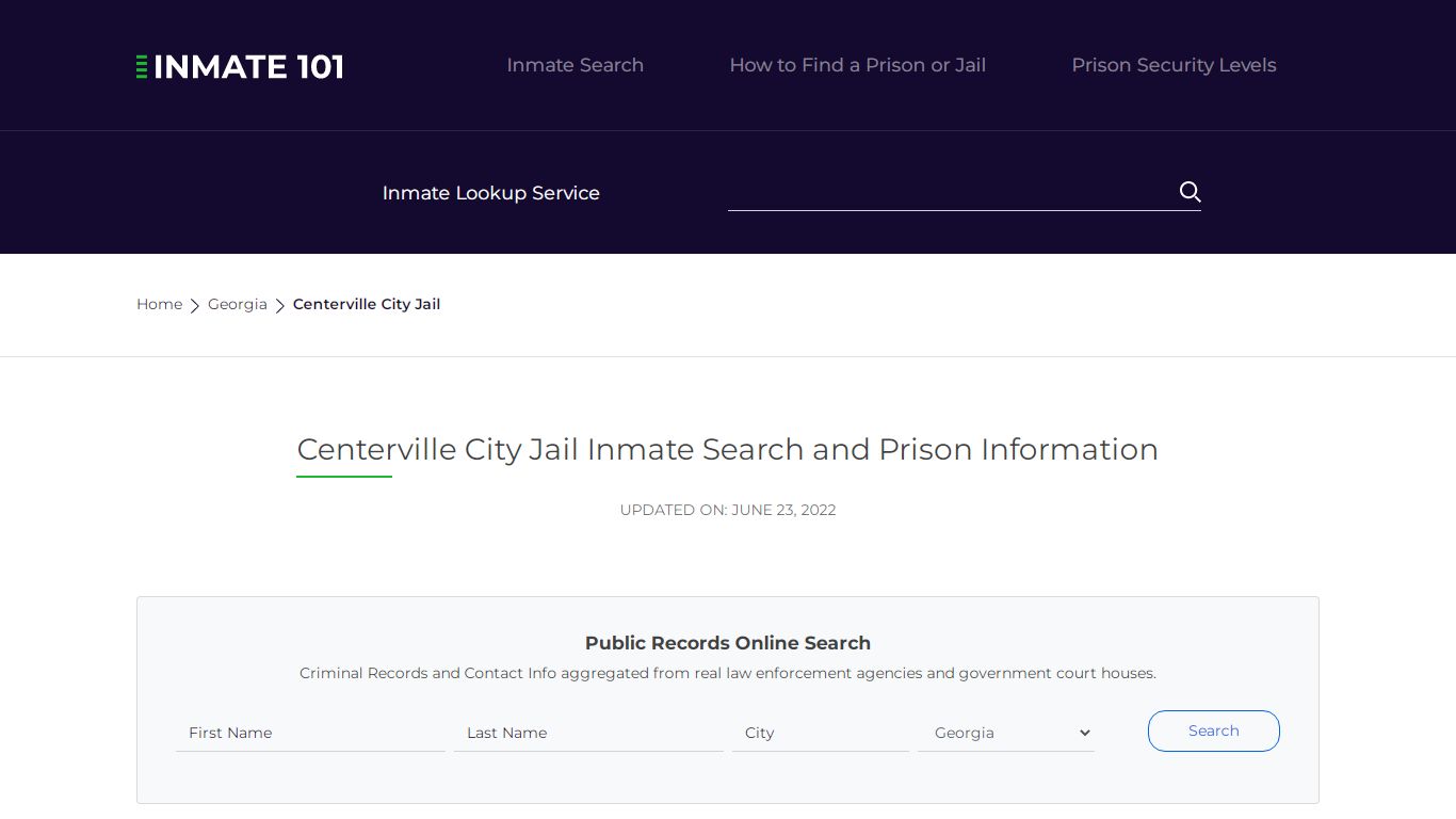 Centerville City Jail Inmate Search, Visitation, Phone no ...